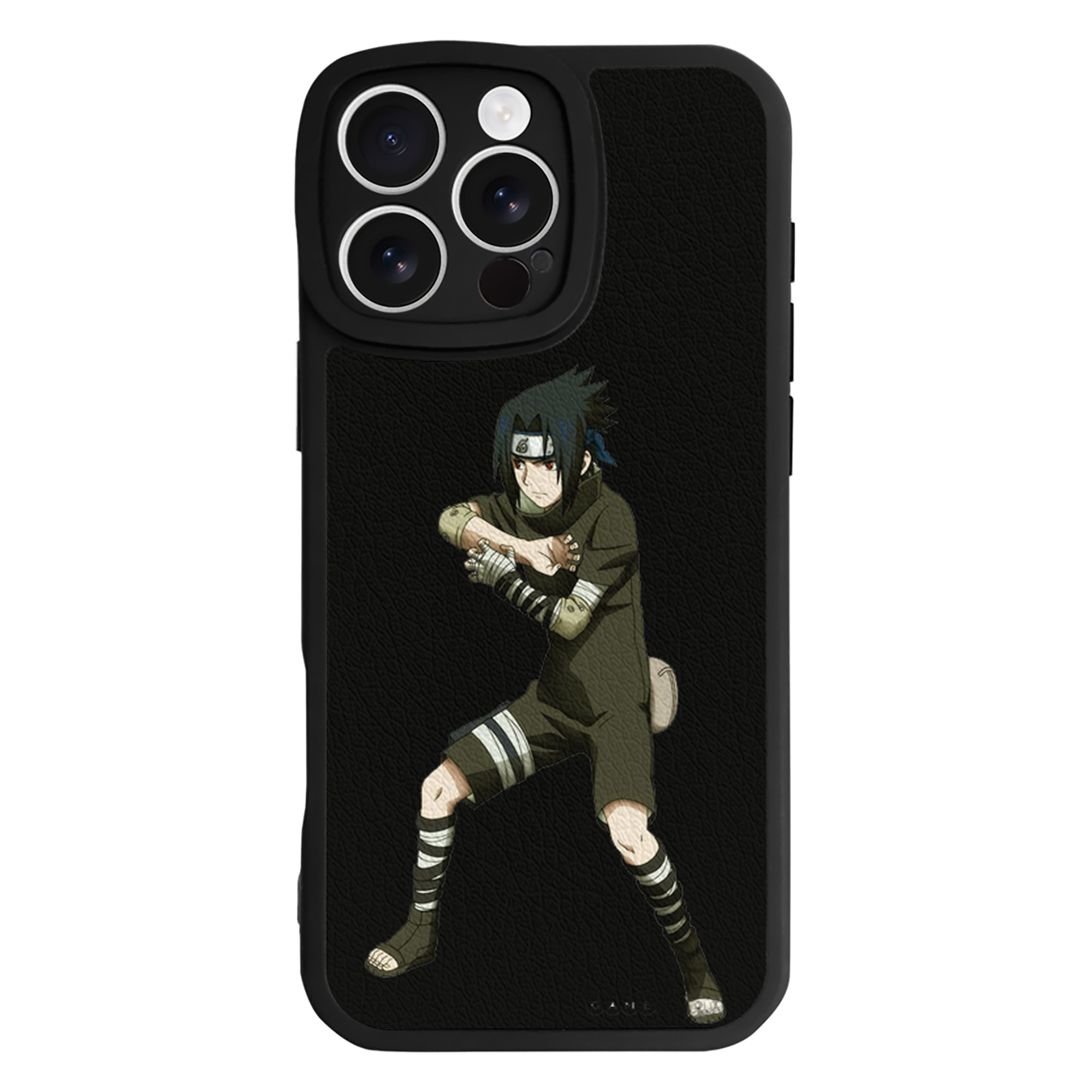 （画像用） NARUTO -ナルト- うちは サスケ Uchiha Sasuke 【iPhone 16シリーズ対応】シリコンスマホケース（レザー調） 材質：シリコン